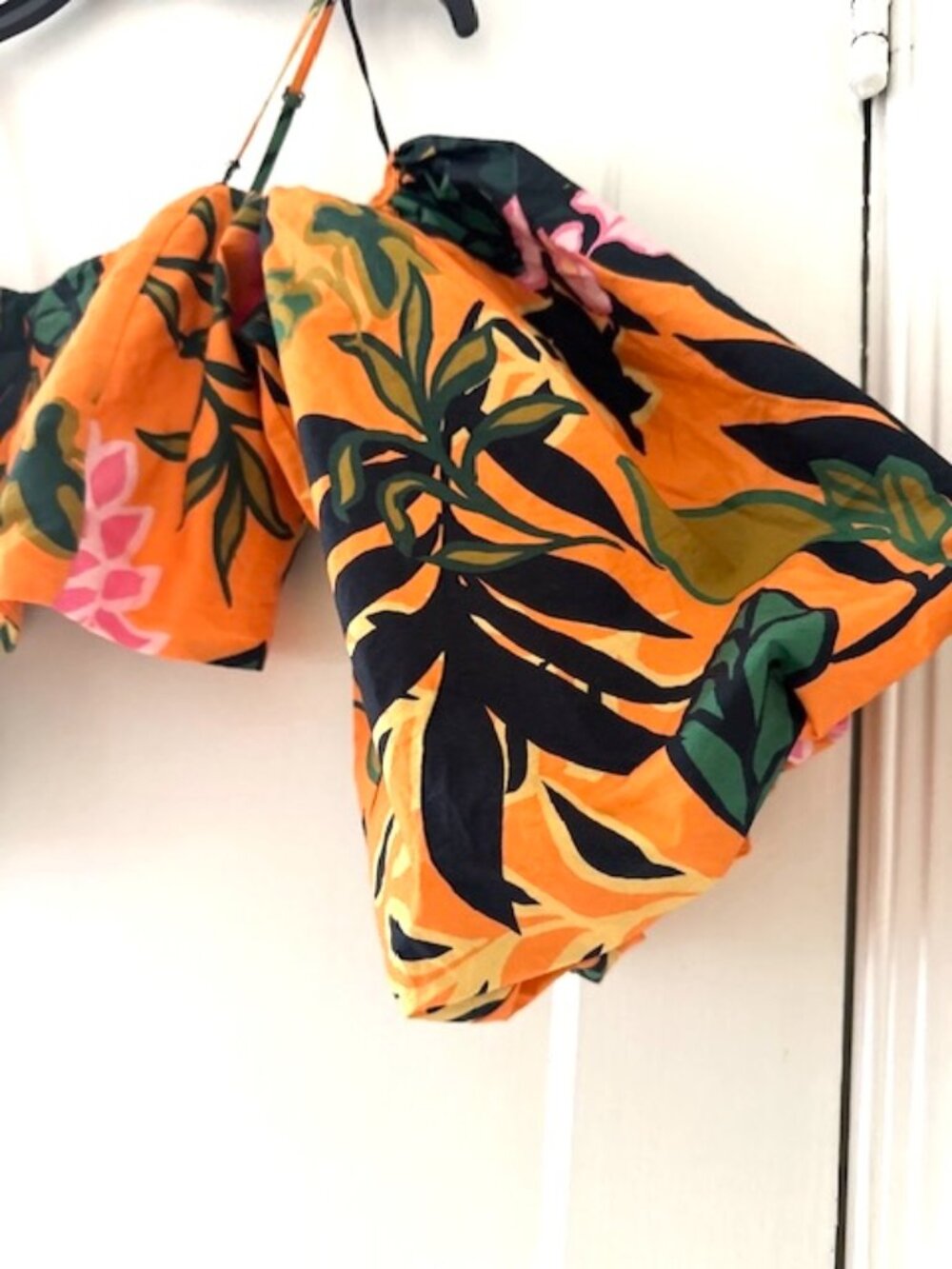 Set H&M Leaf Palm Cotton Top & Skirt Colorful Tropical - Picture 9 of 16